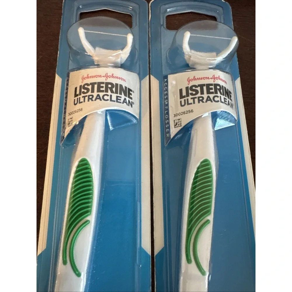 2x Johnson Listerine UltraClean Access Flosser Starter Pack New